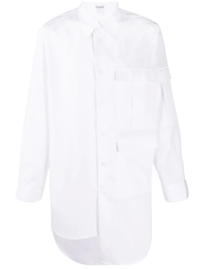 Loewe Oversized Asymmetric Shirt In White