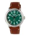Shinola Men's 47mm Runwell Men's Watch, Green/brown