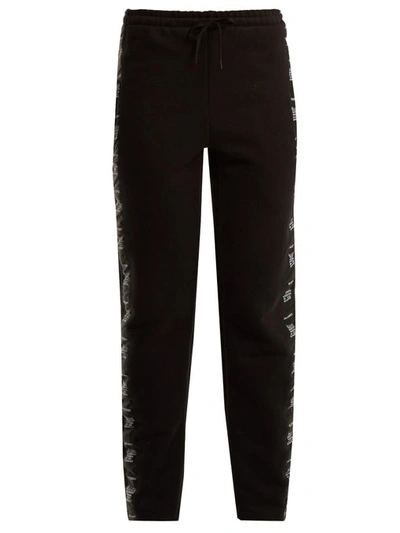Vetements Tape-trimmed Jersey Track Pants In Black