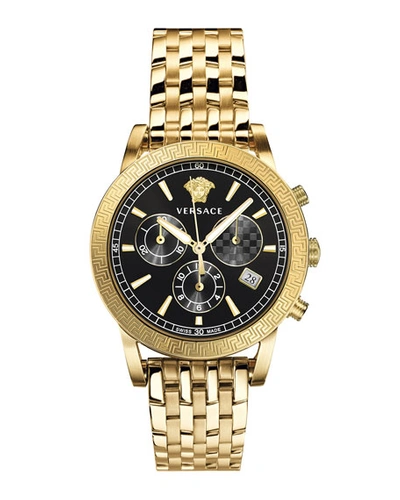 Versace Men's Sport Tech Chronograph Bracelet Watch In Gold