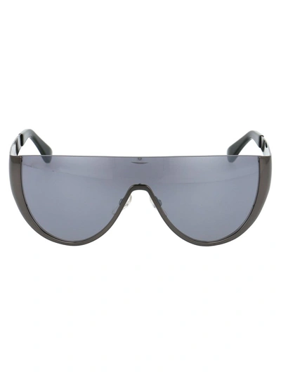 Moschino Eyewear Shield Sunglasses In Black