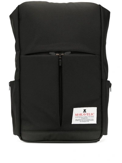 Makavelic Triangle Logo Patch Backpack In Black