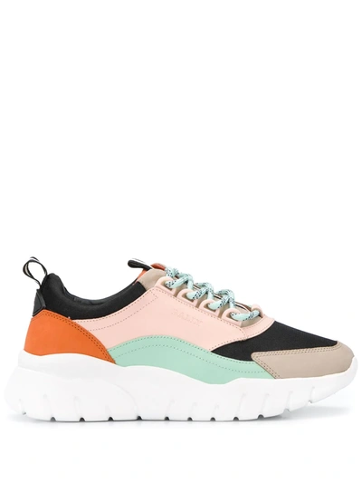 Bally Contrast Panel Chunky Heel Sneakers In Pink