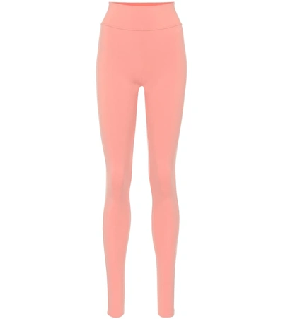 Live The Process Zen Grosgrain-trimmed Stretch-supplex Leggings In Blooming Dahlia