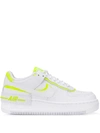 Nike Air Force 1 Shadow Neon Leather Sneakers In White