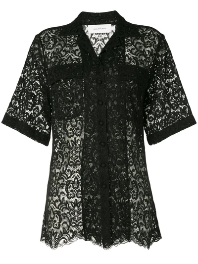 Marques' Almeida Lace Safari Shirt In Black