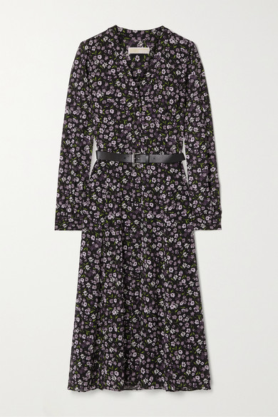 michael michael kors floral midi dress