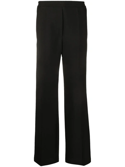 Acne Studios High-rise Wool-blend Straight Pants In Black
