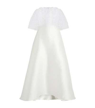 Alexis Mabille Voile Overlay Strapless Dress