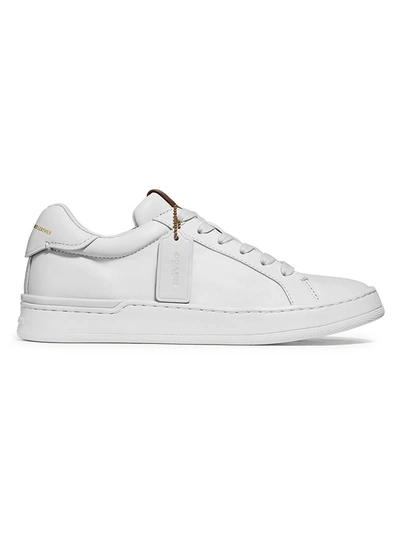 Coach Lowline Leather Sneakers In White