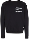 Satisfy Running Cult Member Distressed Cotton Sweatshirt In Black