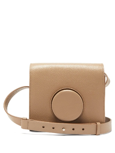 Lemaire Camera Grained-leather Cross-body Bag In Beige