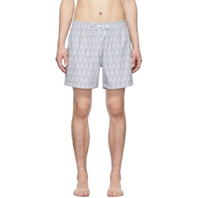 Amiri Dagger-print Technical-blend Swim Shorts In White