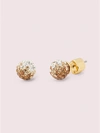 Kate Spade Brilliant Statements Mini Studs In Orange/multi