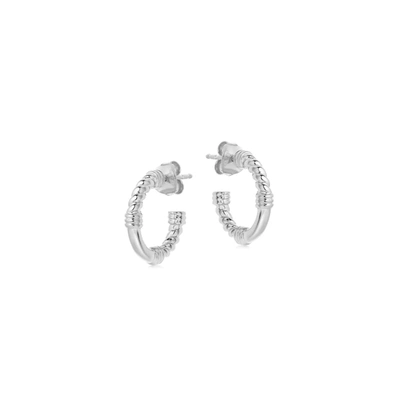 Missoma Mini Cord Hoop Earrings Sterling Silver