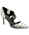 Calvin Klein Women's Gella Asymmetrical Dress Pumps Women's Shoes In Black/white