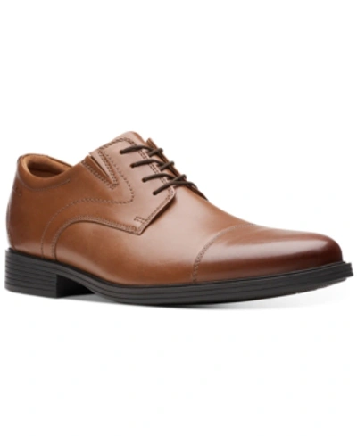 Clarks Men's Whiddon Cap-toe Oxfords Men's Shoes In Brown