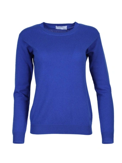 Alexandra Golovanoff Virgile Cashmere Crew Neck Sweater In Blue