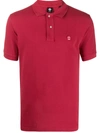 Aspesi Kinky Atoms Gingerbread Polo Shirt In Red