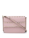Valentino Garavani Small Rockstud Grainy Leather Crossbody Bag In Pink