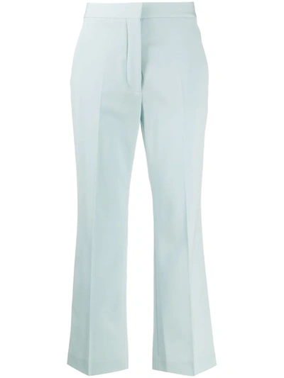 Stella Mccartney Cropped Tailored Trousers In Blue