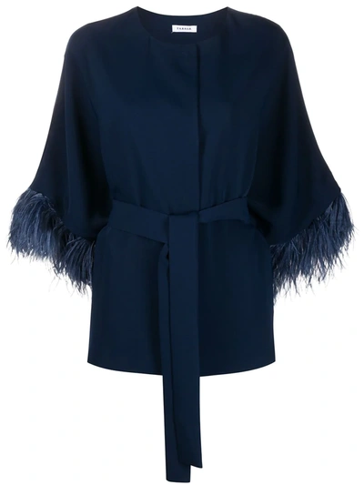 P.a.r.o.s.h Tie-waist Blouse In Blue