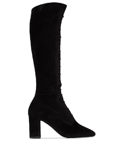 Saint Laurent Laura Knee-high 75mm Boots In Black