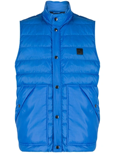 Woolrich Quilted Waistcoat In Turquoise In Blue