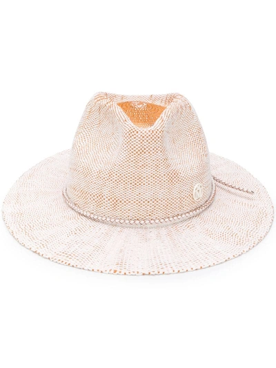 Maison Michel Rico Fedora Hat In White