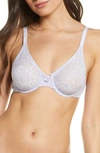 Wacoal Halo Lace Underwire Convertible Bra In Purple Heather