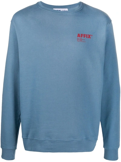 Affix Logo Print Sweatshirt In Blue