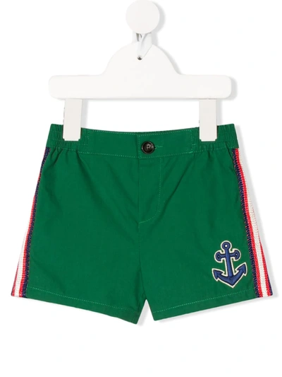Gucci Babies' Anchor Shorts In Green