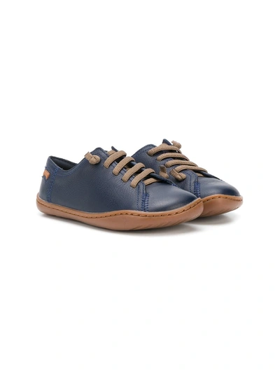 Camper Kids' Peu Lace-up Sneakers In Navy