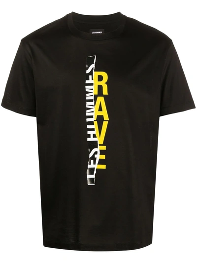 Les Hommes Black Cotton T-shirt
