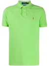 Polo Ralph Lauren Green Slim Fit Cotton Pique Polo In Yellow