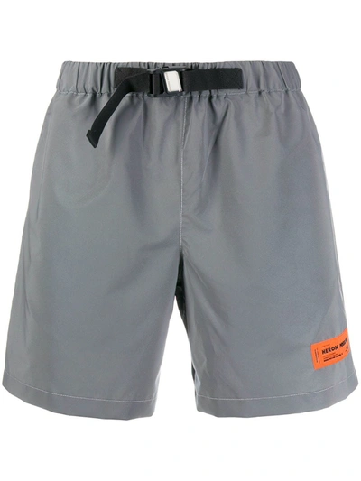 Heron Preston High-waist Shorts In Grey