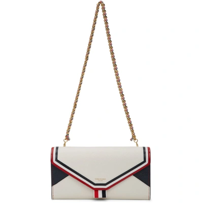 Thom Browne Rwb-detail Continental Wallet In 100 White