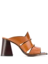 Maison Margiela Leather Mules In Brown