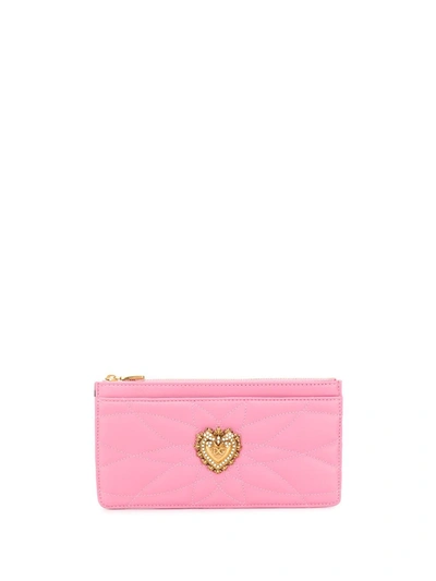 Dolce & Gabbana Devotion Wallet In Pink