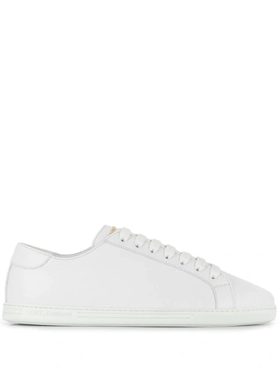 Dolce & Gabbana Logo Plaque Low-top Sneakers In White
