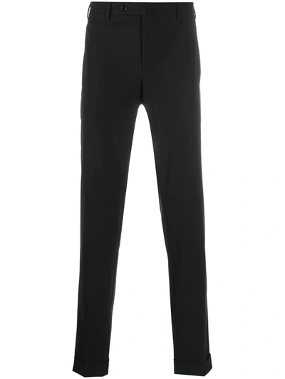 Pt01 Tailored Slim-fit Trousers In Schwarz