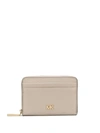 Michael Michael Kors Logo Embossed Leather Cardholder Purse In Neutrals