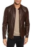 Schott Men's Racer Waxy Cowhide Leather Jacket In Brown