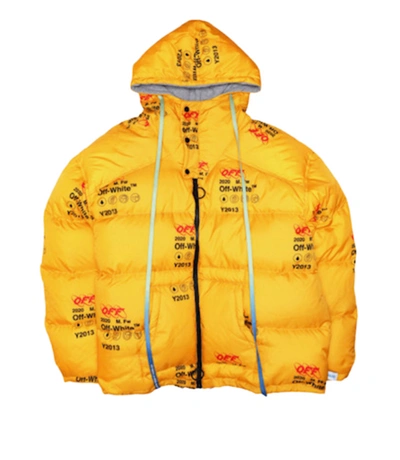 Pre-owned Off-white  Industrial Zipped Puffer Jacket Yellow