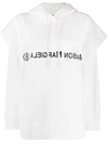 Mm6 Maison Margiela Logo Print Hoodie In White