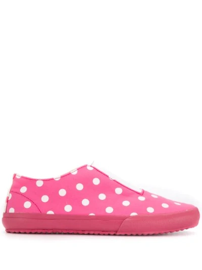 Comme Des Garcons Girl Slip-on Polka Dot Sneakers In Pink