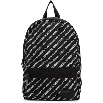 Diesel Logo-print Backpack In T8013 Black