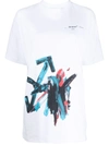 Off-white Oversized Brushstroke Arrow T-shirt In White