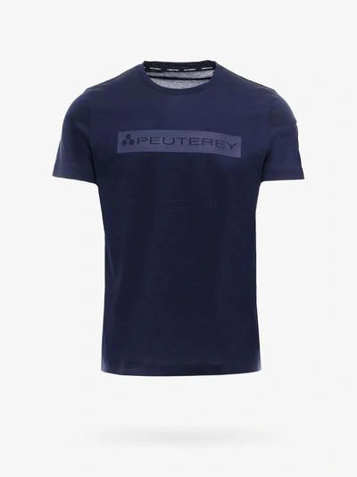 Peuterey Crew-neck Logo T-shirt In Blue
