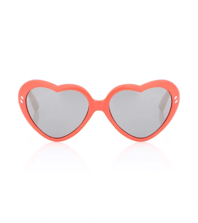 Stella Mccartney Kids' Heart Shape Sunglasses In Orange